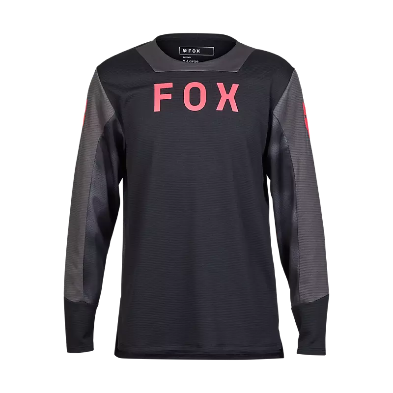 Fox Youth Defend LS Jersey - Taunt Black SS24