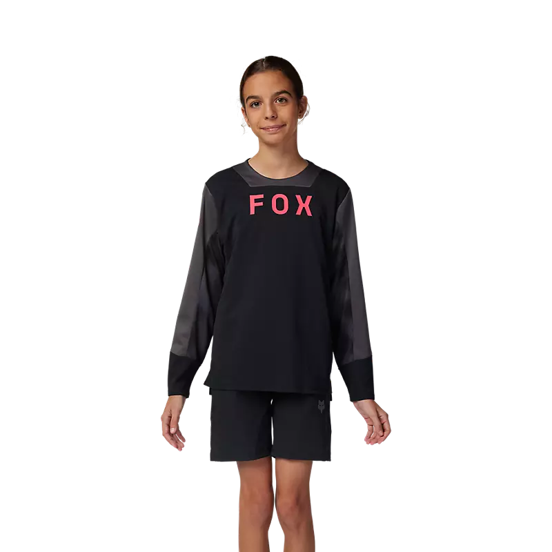 Fox Youth Defend LS Jersey - Taunt Black SS24