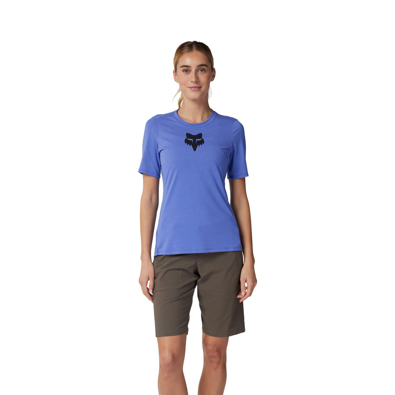 Fox Womens Ranger Short Sleeve Jersey - Fox Head - Violet - SS24