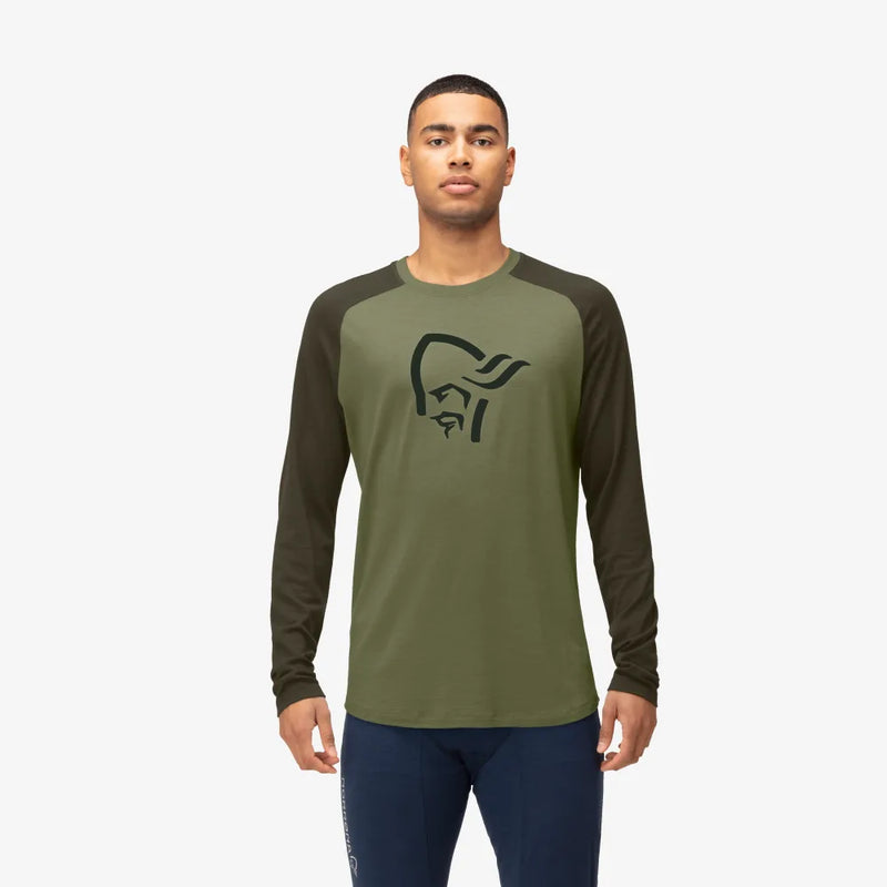 Norrona Femund PureUll Long Sleeve Base Layer - Loden Green