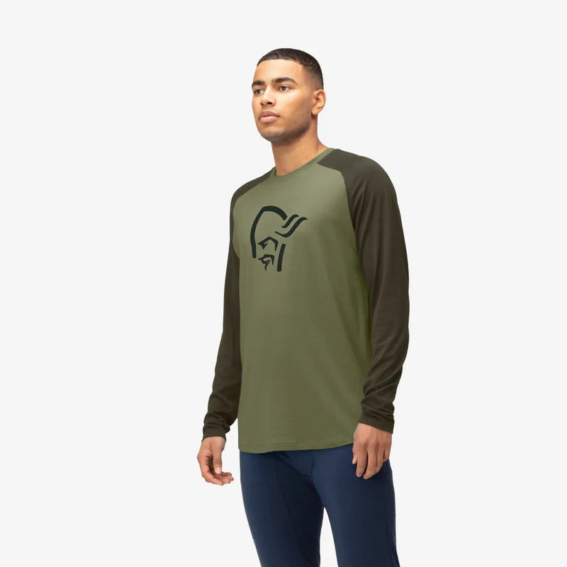 Norrona Femund PureUll Long Sleeve Base Layer - Loden Green