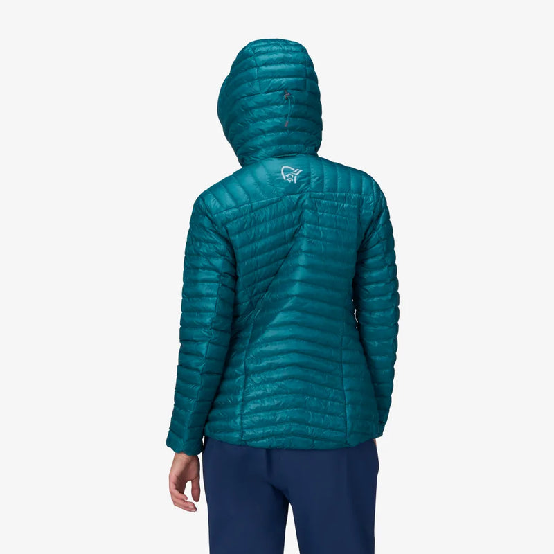 Norrona Women's Trollveggen Superlight Down 800 Hood Jacket - Everglade AW24